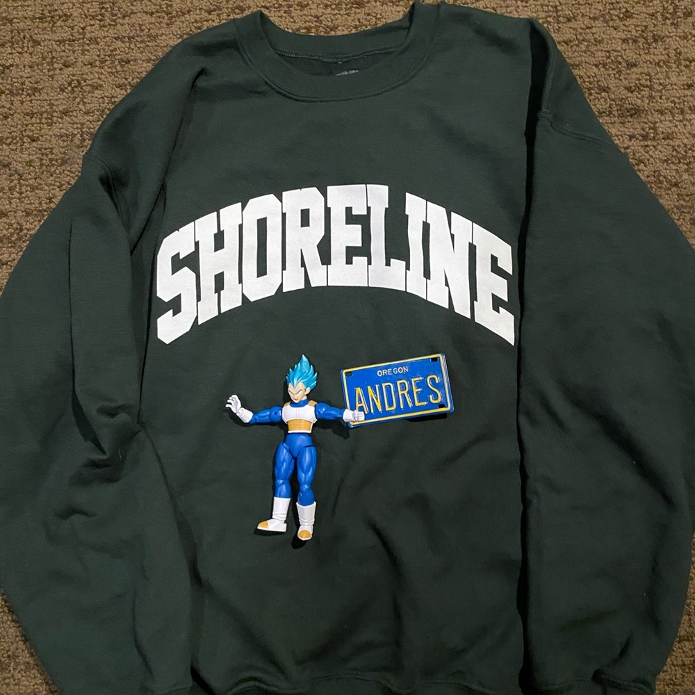Shoreline crewneck forest green